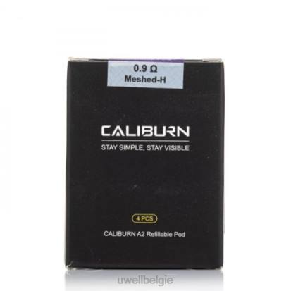 UWELL België - UWELL CALIBURN A2 vervangende peulen | 4-pack fecra un2 meshed-h 0,9ohm RNNN1