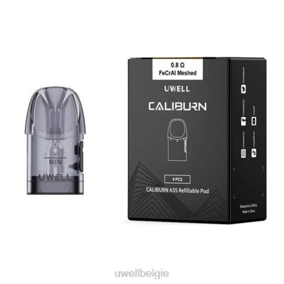 UWELL Disposable Vape - UWELL CALIBURN A3 vervangende peulen | 4-pack 0,8 ohm 2 RNNN19