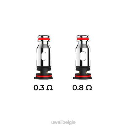 UWELL Antwerpen - UWELL PA vervangende spoelen 0,8 ohm (4-pack) RNNN83