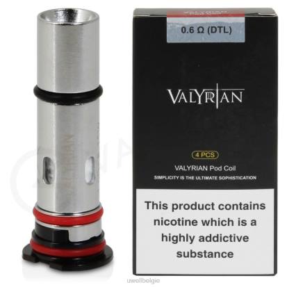 UWELL Antwerpen - UWELL VALYRIAN Pod-vervangingsspoelen (4-pack) 1,0 ohm mtl RNNN33