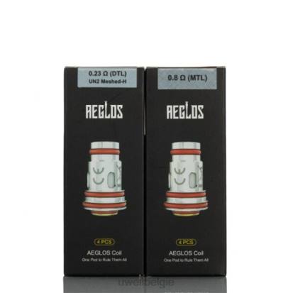 UWELL België - UWELL AEGLOS spoelen | 4-pack p1 un2 mesh-h 0,2 ohm RNNN271