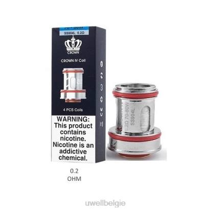 UWELL Brussel - UWELL CROWN 4 vervangingsspoelen (4-pack) dubbele spoel 0,2 ohm RNNN182