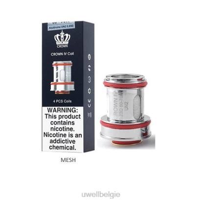 UWELL Vape Kopen - UWELL CROWN 4 vervangingsspoelen (4-pack) un2 dual-mesh 0,23 ohm RNNN184