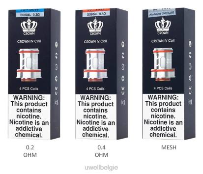 UWELL Vape Kopen - UWELL CROWN 4 vervangingsspoelen (4-pack) un2 dual-mesh 0,23 ohm RNNN184