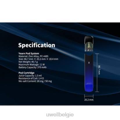 UWELL E Sigaret - UWELL YEARN Pod-apparaat (pods niet inbegrepen) zwart en violet RNNN255