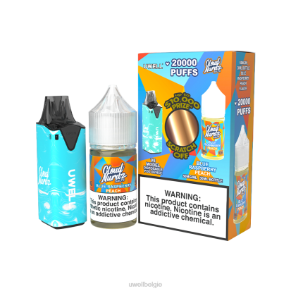 UWELL Antwerpen - UWELL V6 wegwerpapparaat + papa's damp 30 ml sap - collabbundel clr: blauw/flv: blauwe frambozenperzik 50 mg RNNN203