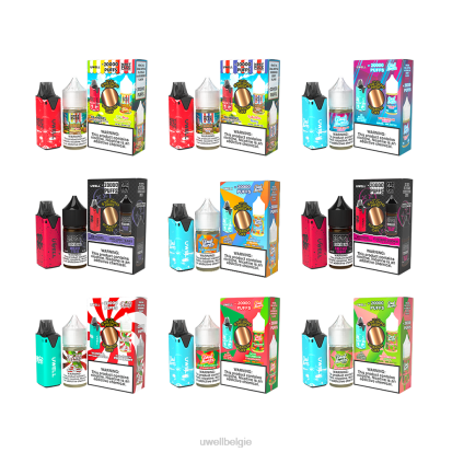 UWELL Disposable Vape - UWELL V6 wegwerpapparaat + papa\'s damp 30 ml sap - collabbundel clr: geel/flv: roze punchlimonade 50 mg RNNN219