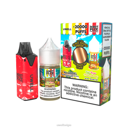 UWELL Disposable Vape - UWELL V6 wegwerpapparaat + papa's damp 30 ml sap - collabbundel clr: rood/flv: fuji peer mangobes 48 mg RNNN209
