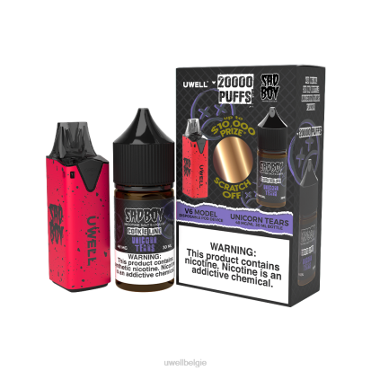 UWELL Disposable Vape - UWELL V6 wegwerpapparaat + papa\'s damp 30 ml sap - collabbundel clr: rood/flv: fuji peer mangobes 48 mg RNNN209