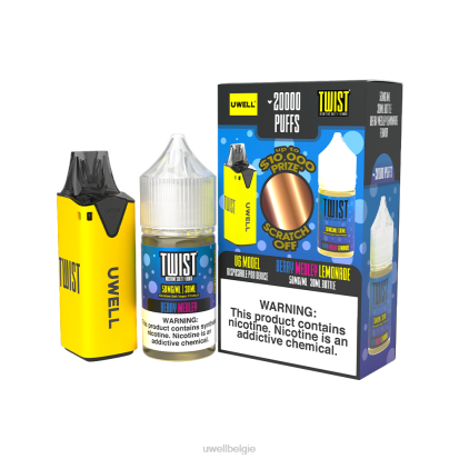 UWELL Disposable Vape - UWELL V6 wegwerpapparaat + papa\'s damp 30 ml sap - collabbundel clr: rood/flv: fuji peer mangobes 48 mg RNNN209