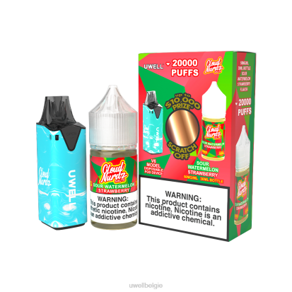 UWELL Disposable Vape - UWELL V6 wegwerpapparaat + papa\'s damp 30 ml sap - collabbundel clr: rood/flv: fuji peer mangobes 48 mg RNNN209